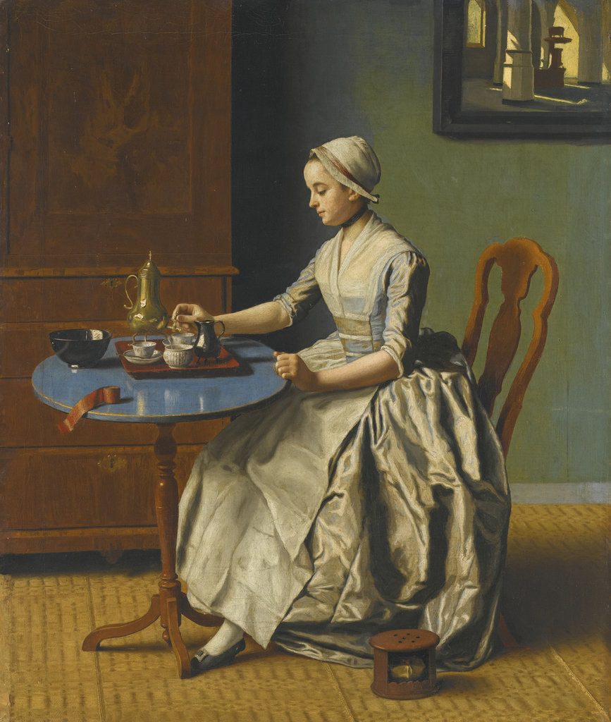 Detail of A Dutch Girl At Breakfast by Anonymous