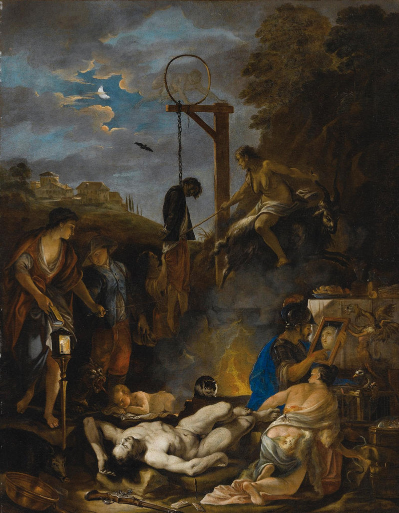Detail of The Witches Sabbath by Moonlight by Anonymous