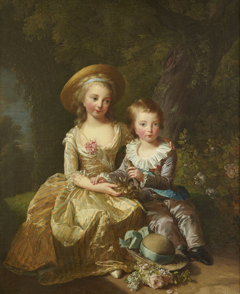 Detail of Portrait of Madame Royale and Louis-Joseph Xavier, Dauphin of France by Anonymous