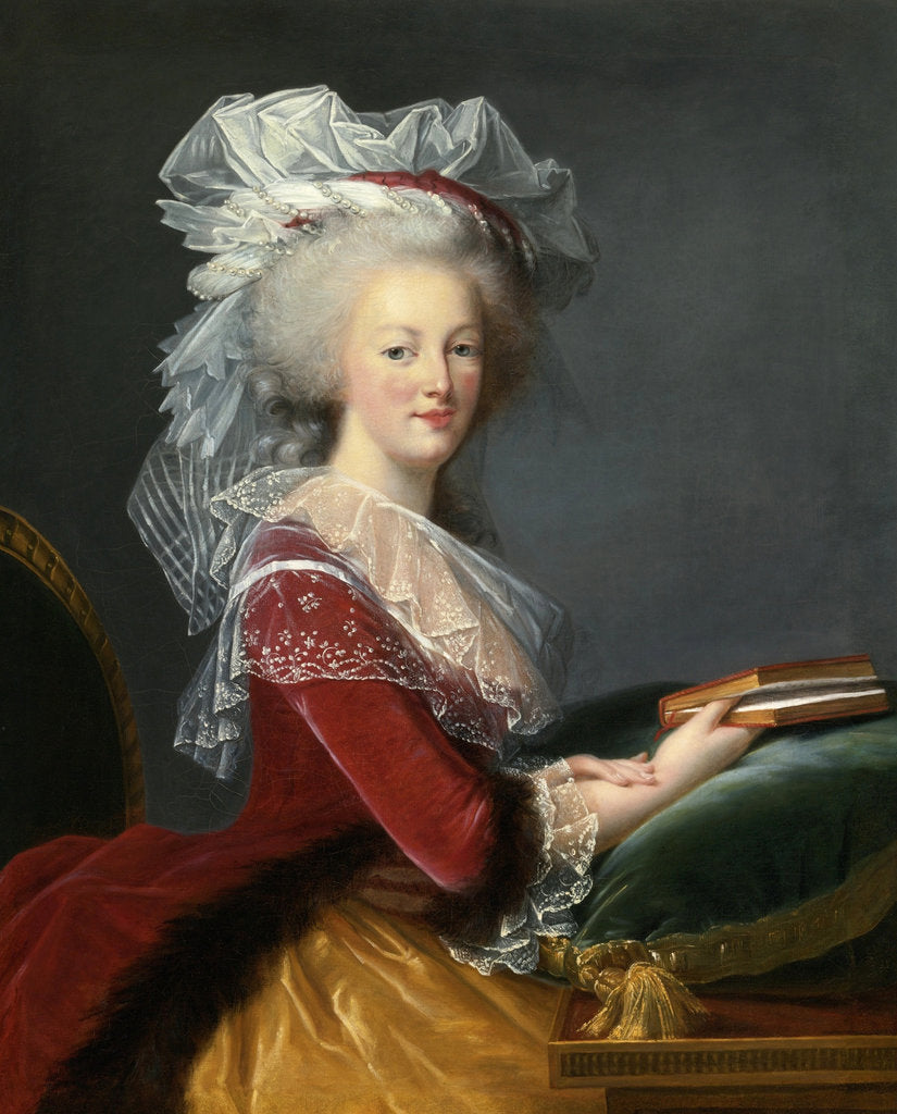 Detail of Marie Antoinette with a book by Anonymous