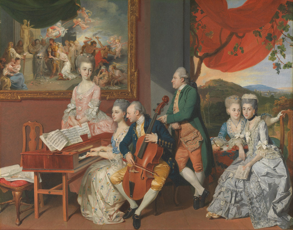 Detail of The Gore Family with George, Third Earl Cowper by Anonymous