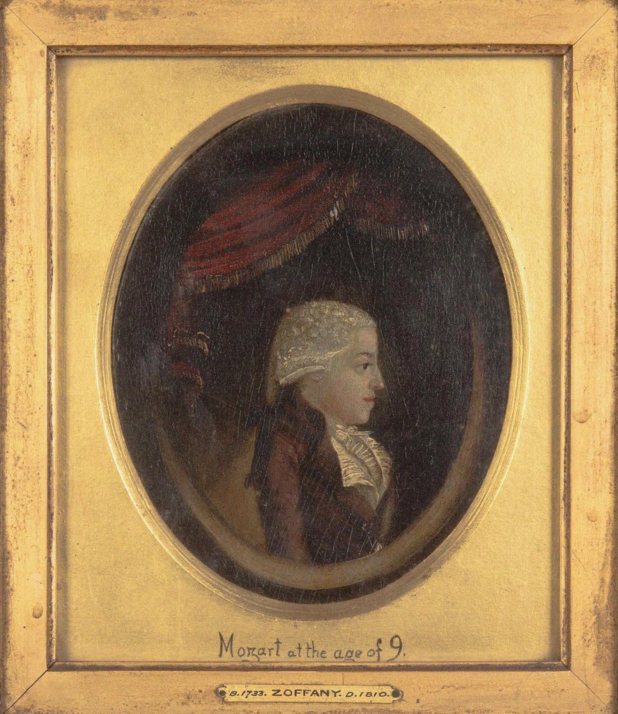Detail of Portrait of Wolfgang Amadeus Mozart at the age of 9 by Anonymous