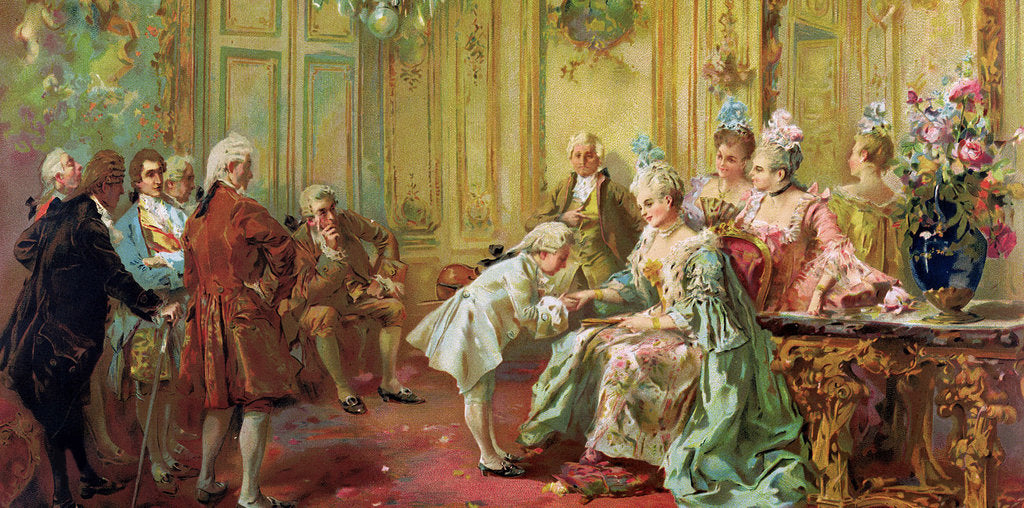 Detail of The presentation of the young Mozart to Mme de Pompadour at Versailles in 1763 by Anonymous