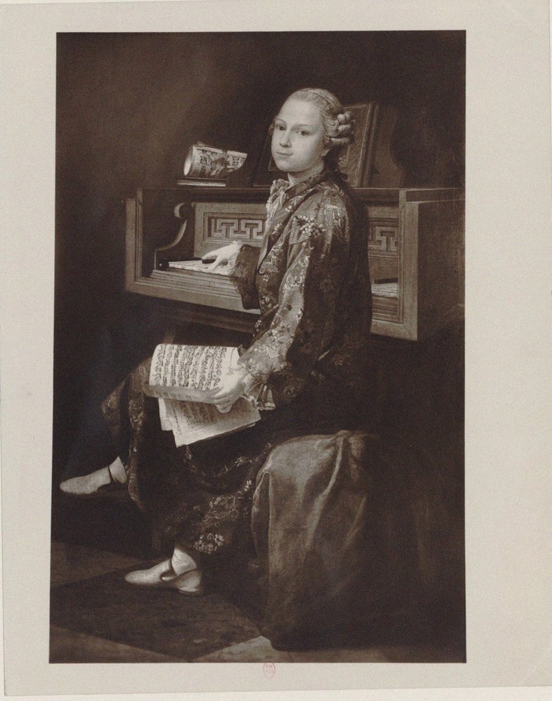 Detail of Wolfgang Amadeus Mozart by Anonymous