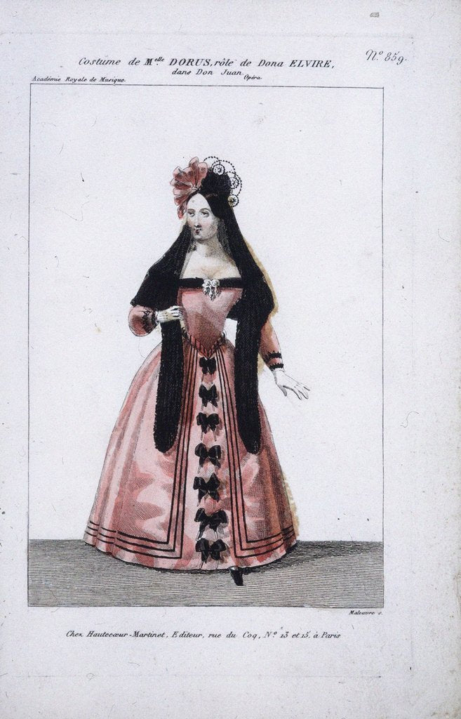 Detail of Costume design for the opera Don Juan by Wolfgang Amadeus Mozart by Anonymous