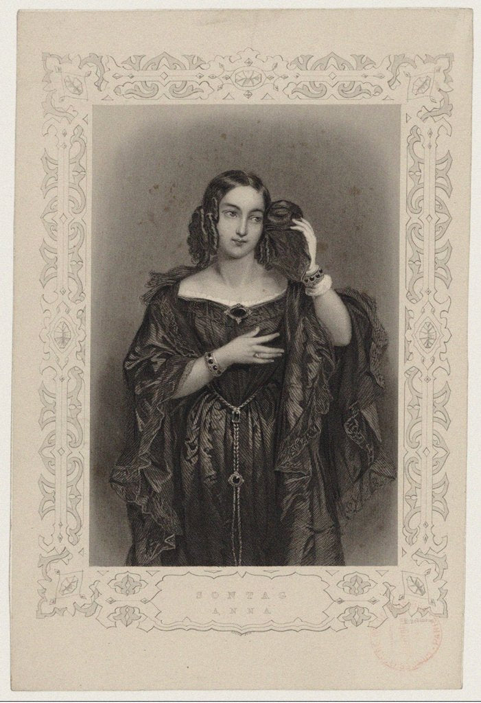 Detail of Henriette Sontag in opera Don Giovanni by Wolfgang Amadeus Mozart by Anonymous