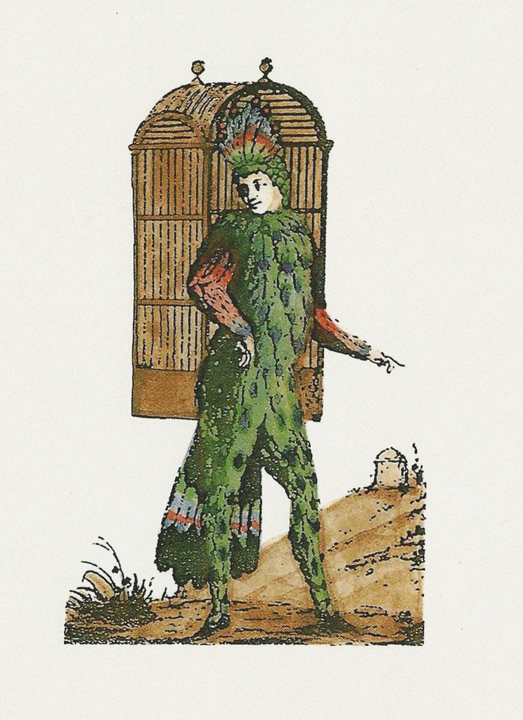 Detail of Emanuel Schikaneder as the first Papageno in Mozarts The Magic Flute by Anonymous