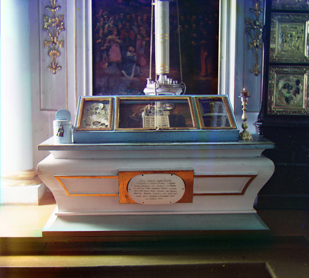 Detail of Shrine of Princesses Euphrosine of Staritsa and Juliana Dmitrievna Paletskaya at the Goritsy Monaste by Anonymous