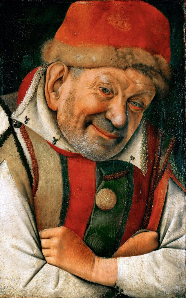 Detail of Portrait of the Ferrara Court Jester Gonella by Anonymous