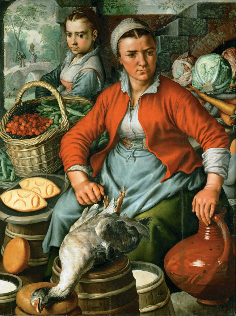 Detail of Market woman by Anonymous
