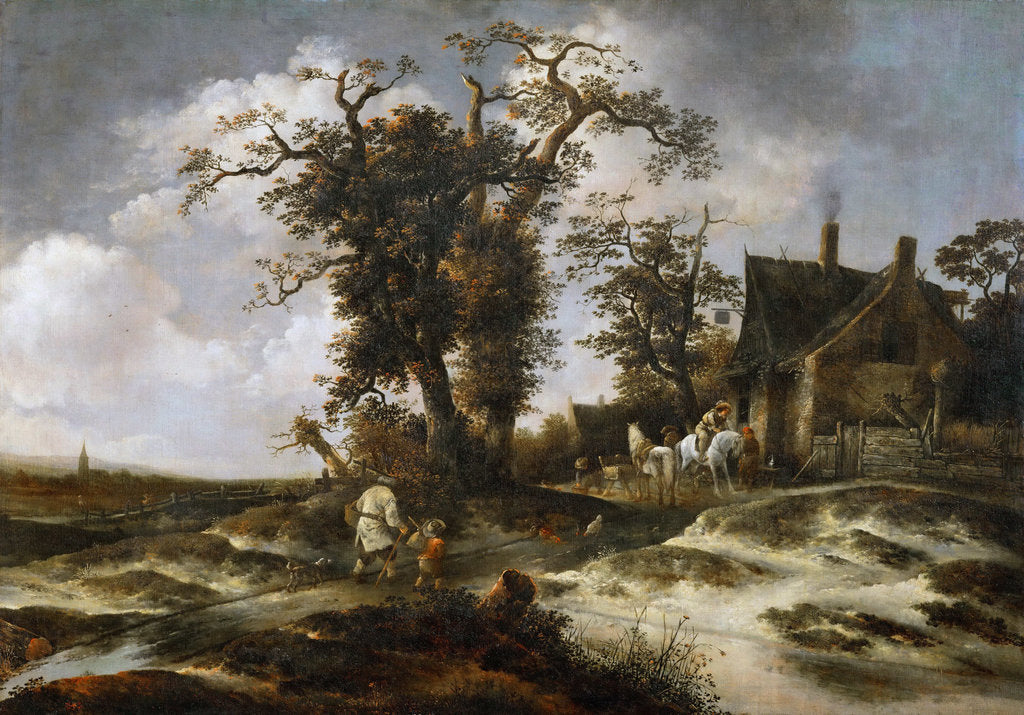 Detail of The inn at the edge of the dunes by Anonymous