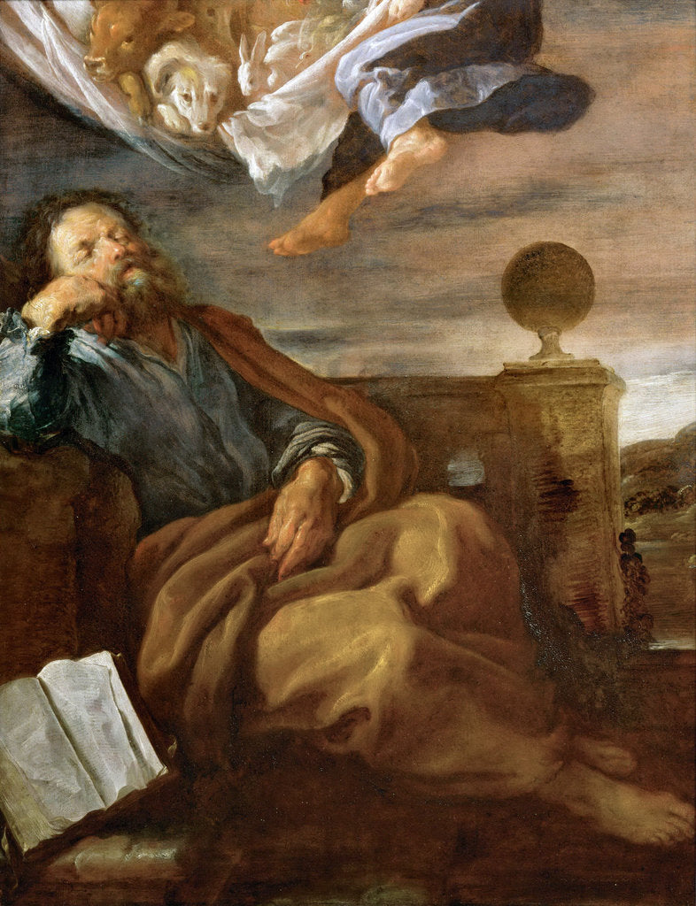 Detail of Peters vision of a sheet with animals by Anonymous