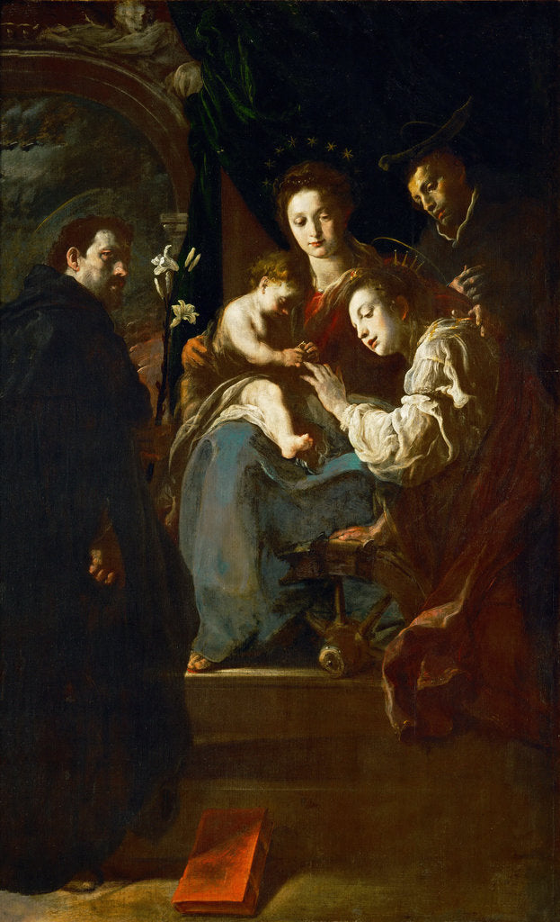 Detail of The Mystical Marriage of Saint Catherine with Saints Dominic and Peter Martyr by Anonymous