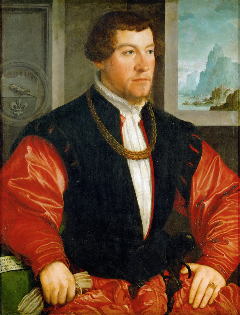 Detail of Portrait of Christoph Baumgartner by Anonymous