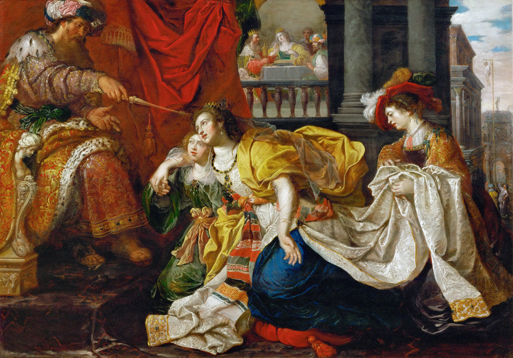 Detail of Esther before Ahasuerus by Anonymous