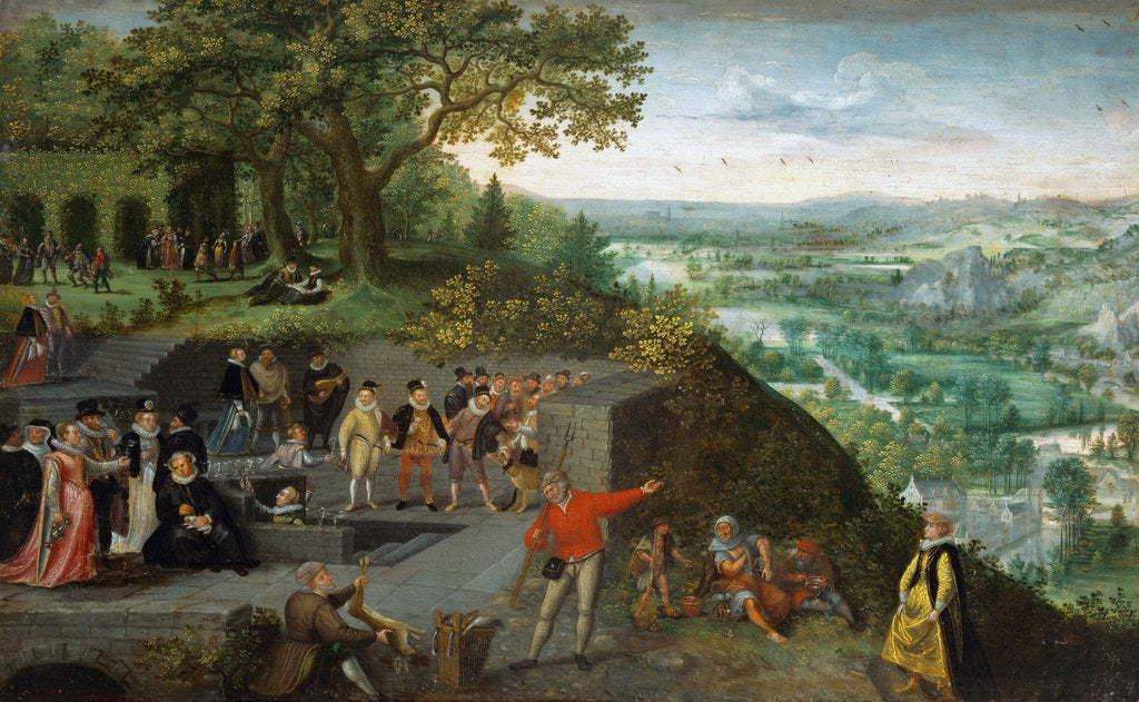 Detail of Emperor Rudolf II during a drinking cure by Anonymous