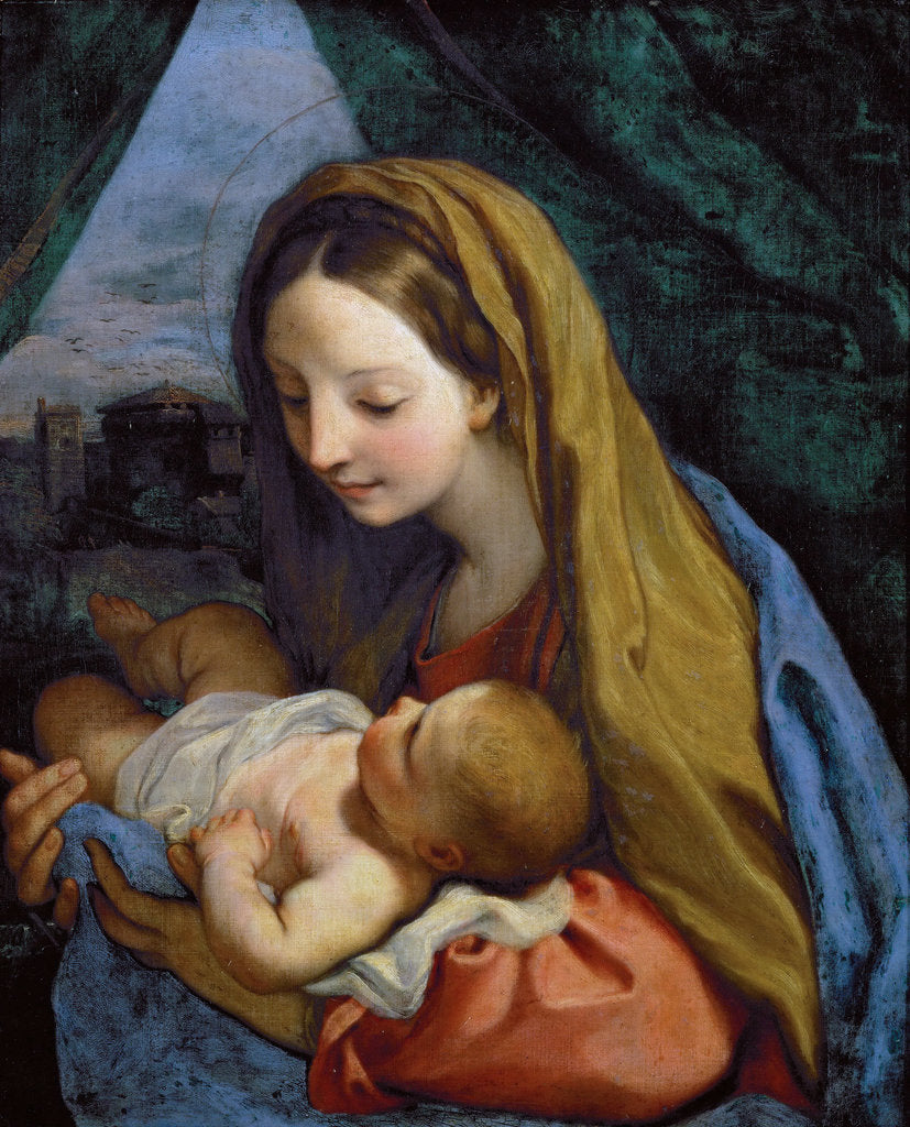 Detail of Virgin and Child by Anonymous