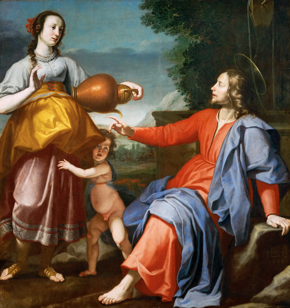 Detail of Christ and the Samaritan Woman by Anonymous