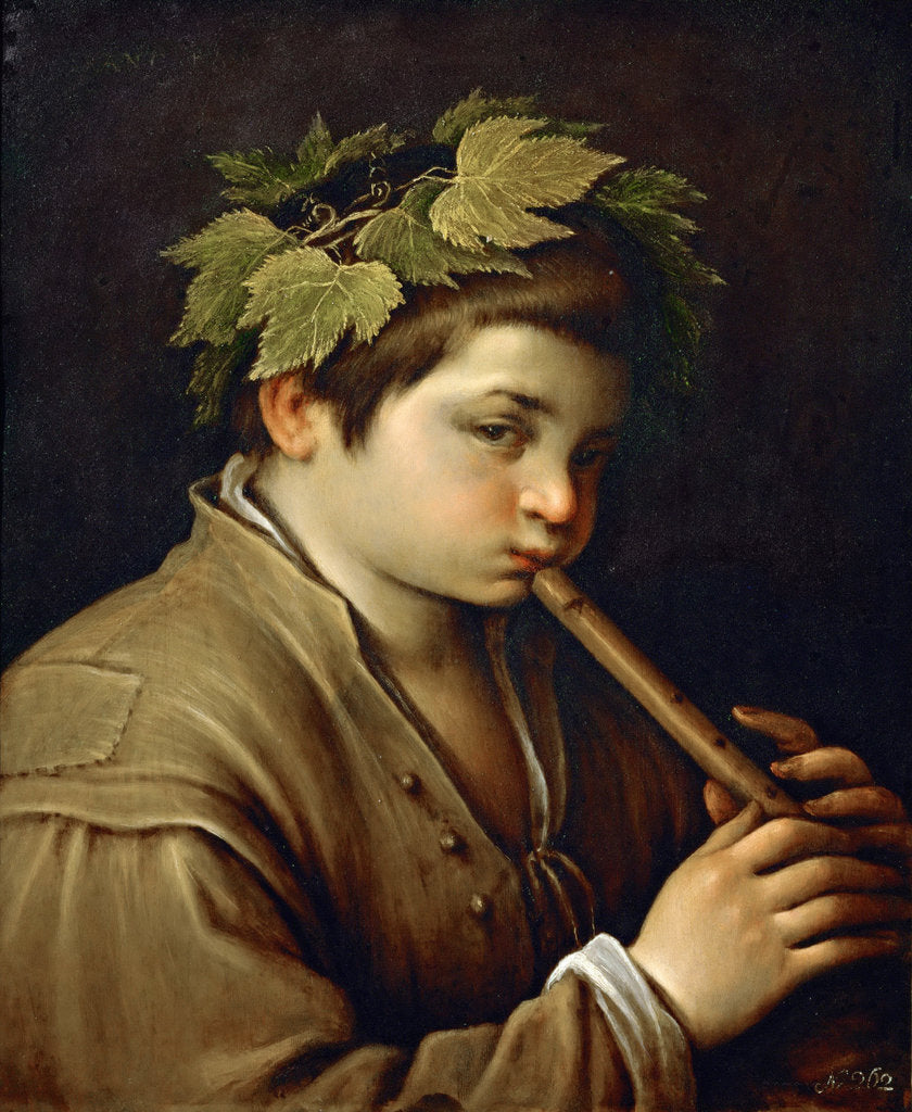 Detail of Boy playing the Flute by Anonymous