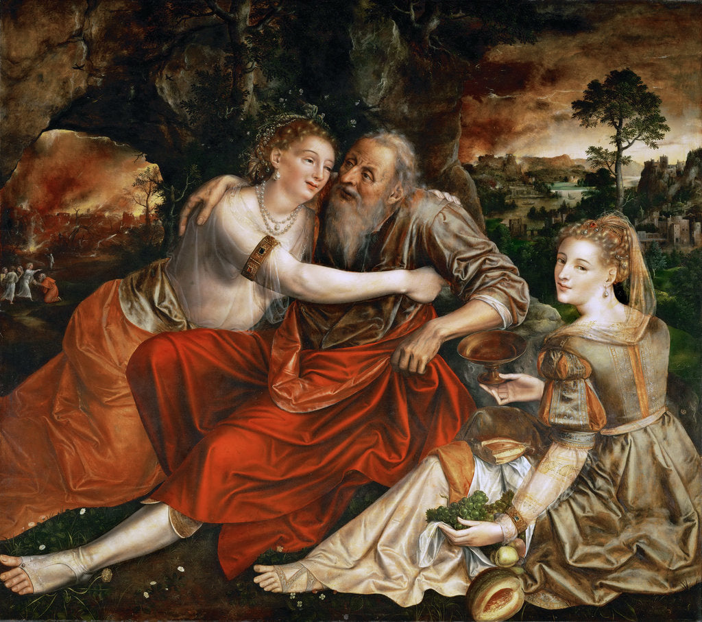 Detail of Lot and his Daughters by Anonymous