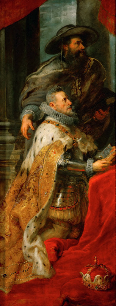 Detail of Archduke Albert VII of Austria. Left side panel of the Ildefonso Altarpiece by Anonymous