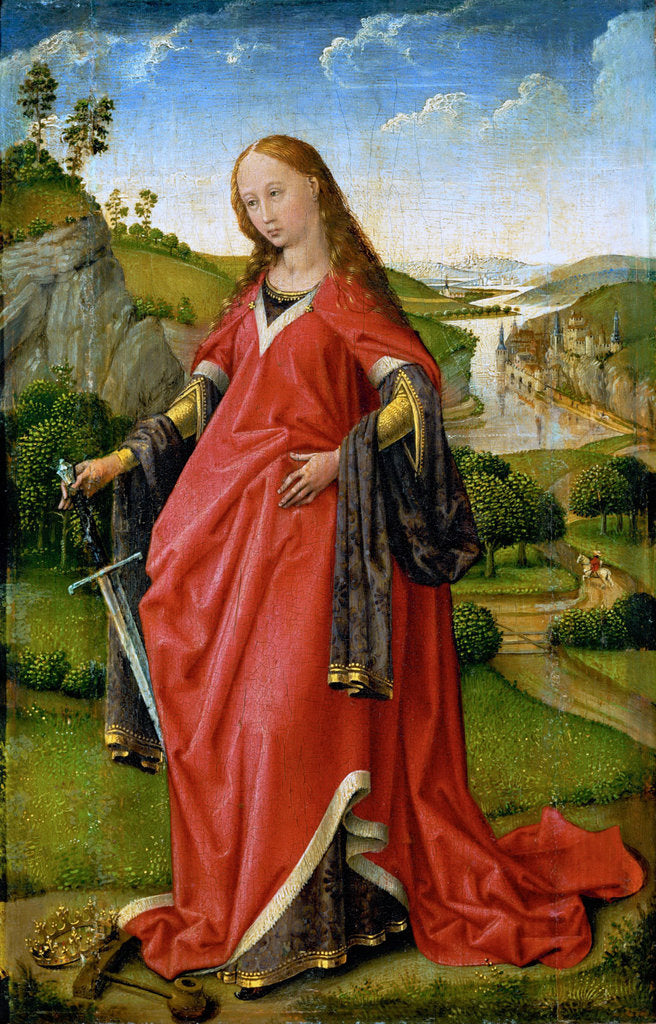 Detail of Saint Catherine by Anonymous
