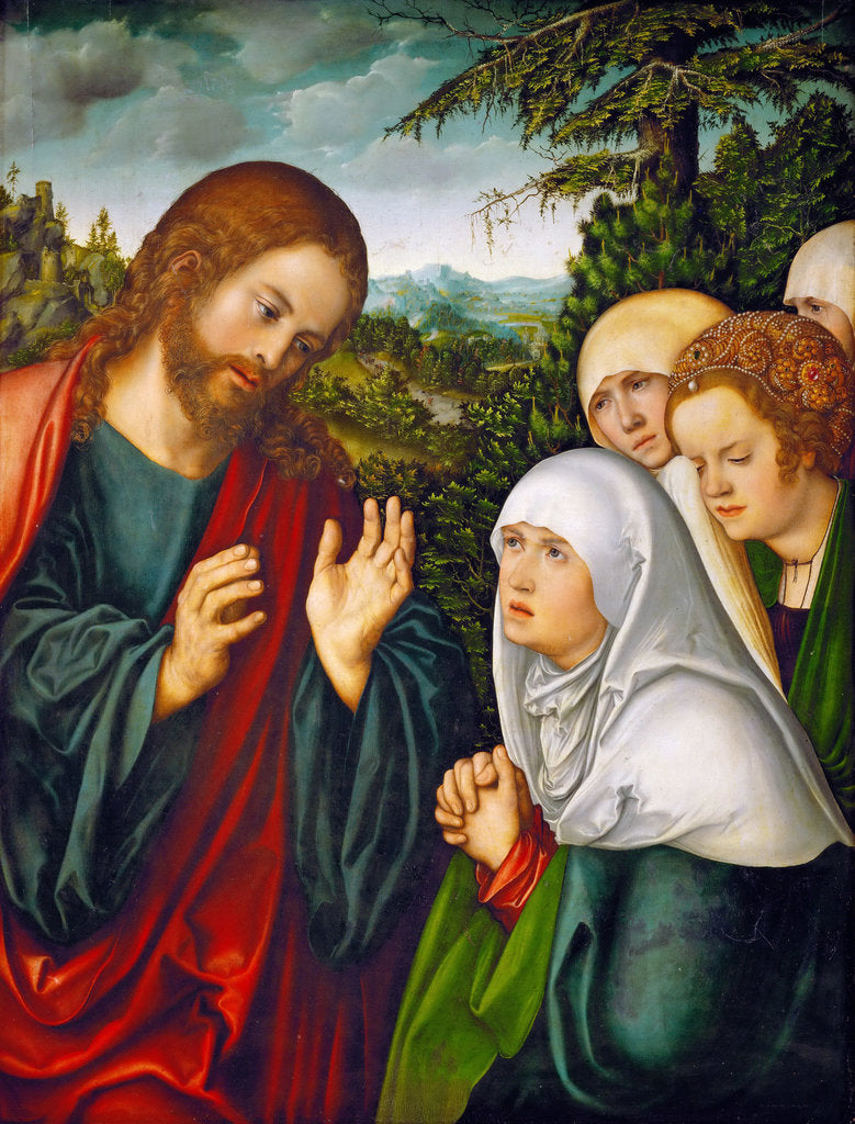 Detail of Christs farewell to the holy women by Anonymous