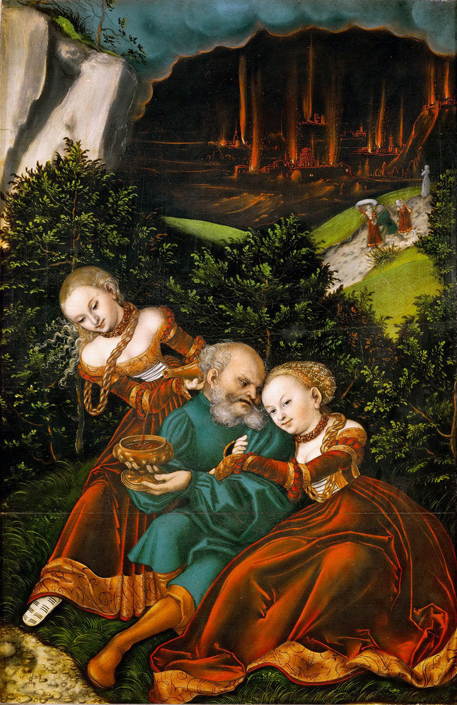 Detail of Lot and his Daughters by Anonymous