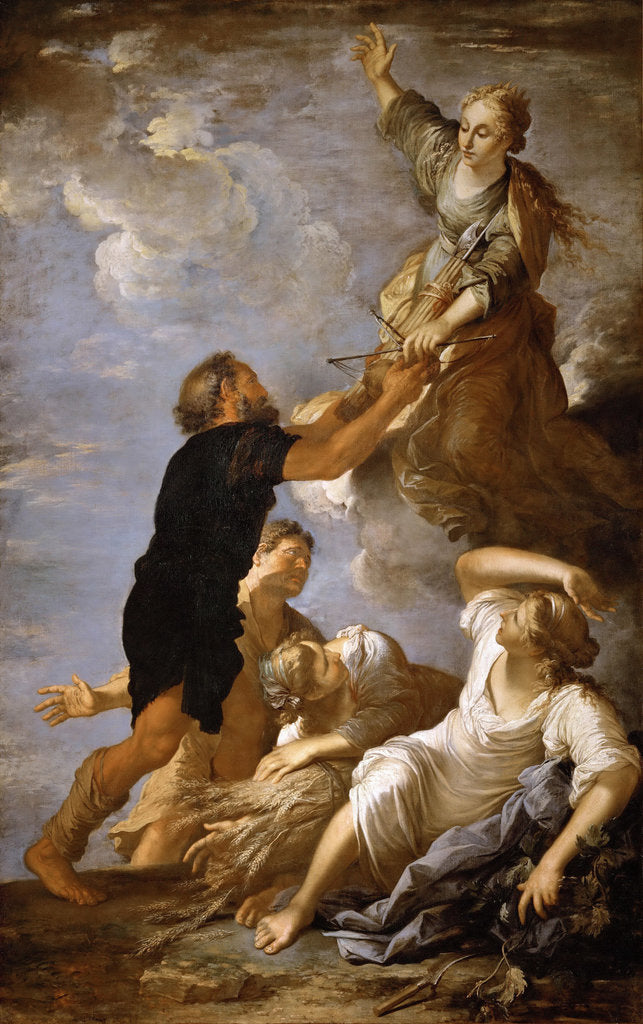Detail of Astraea leaves the earth by Anonymous
