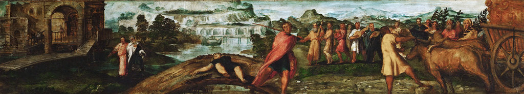 Detail of King David bearing the Ark of the Covenant into Jerusalem by Anonymous