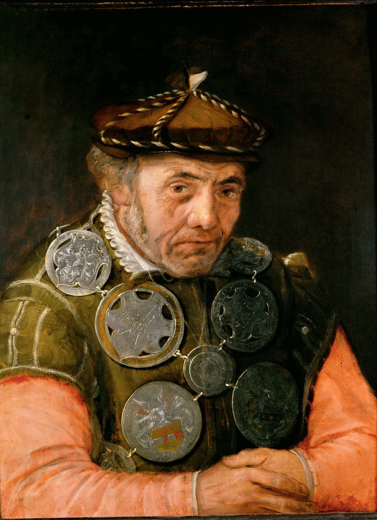 Detail of Portrait of a Guild Officer by Anonymous
