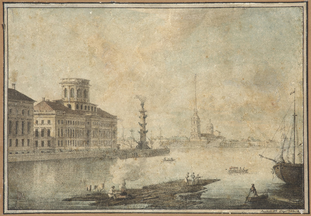 Detail of View of the Neva and the Academy of Sciences by Anonymous