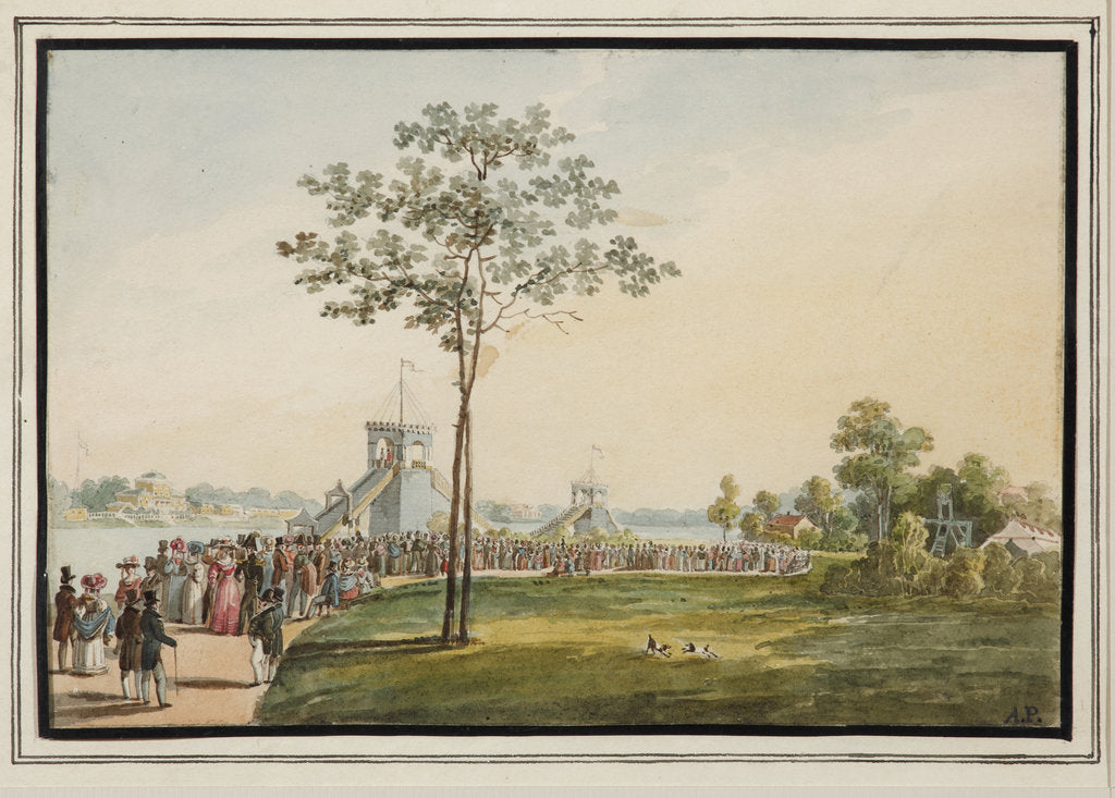 Detail of The roller coasters on Krestovsky Island by Anonymous