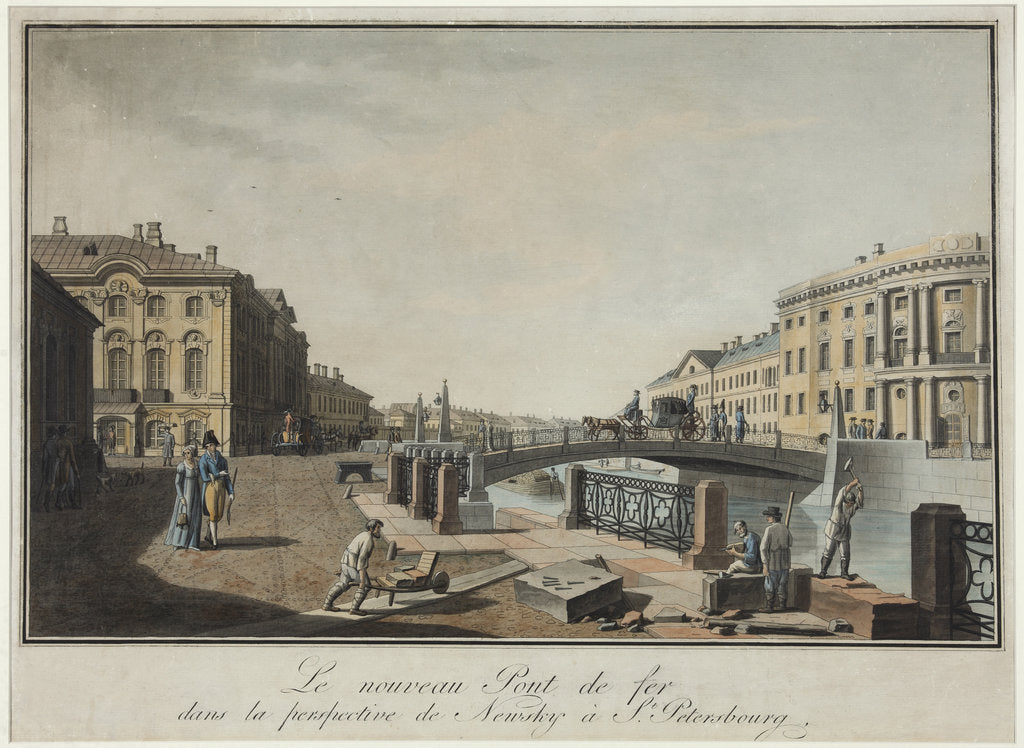Detail of View of the Green Bridge in Saint Petersburg by Anonymous