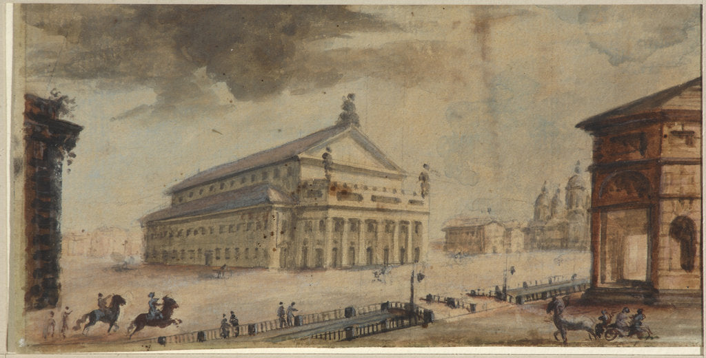 Detail of The Saint Petersburg Imperial Bolshoi Kamenny Theatre by Anonymous