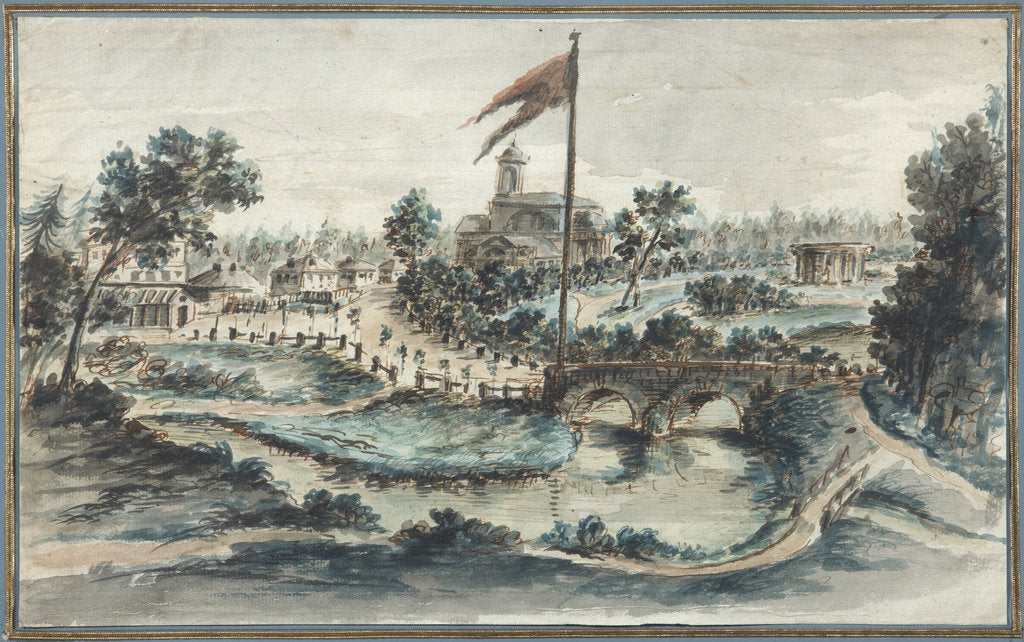 Detail of View of the Pavlovsk Park with the Hospital of St Mary Magdalene by Anonymous