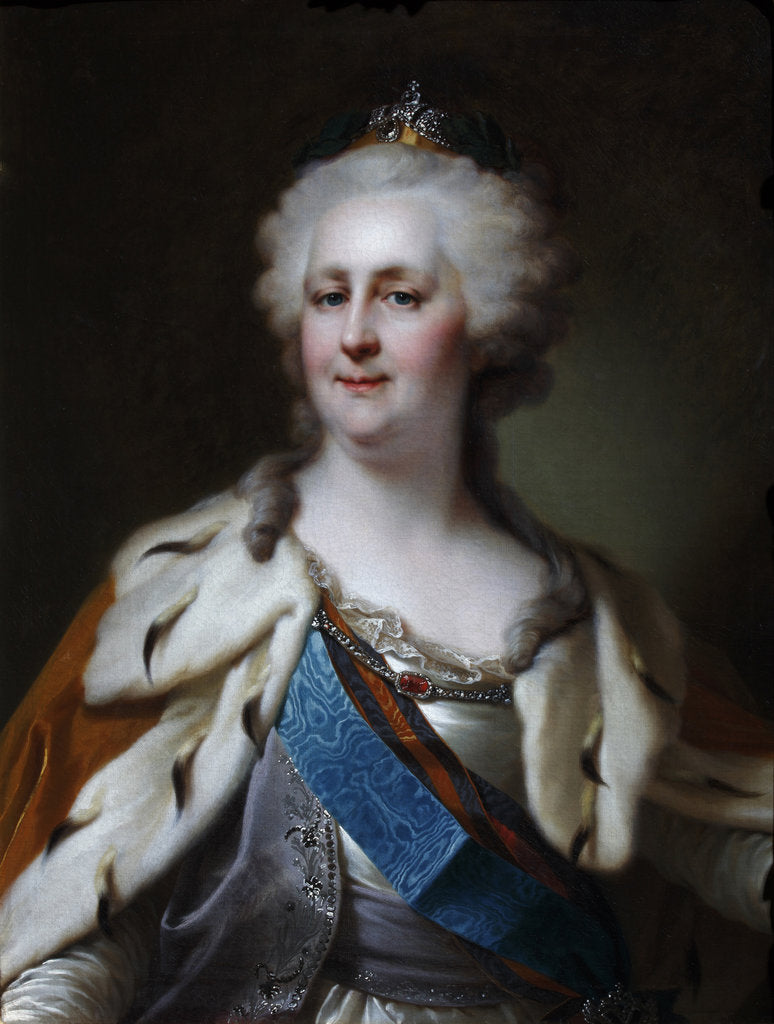 Detail of Portrait of Empress Catherine II by Anonymous