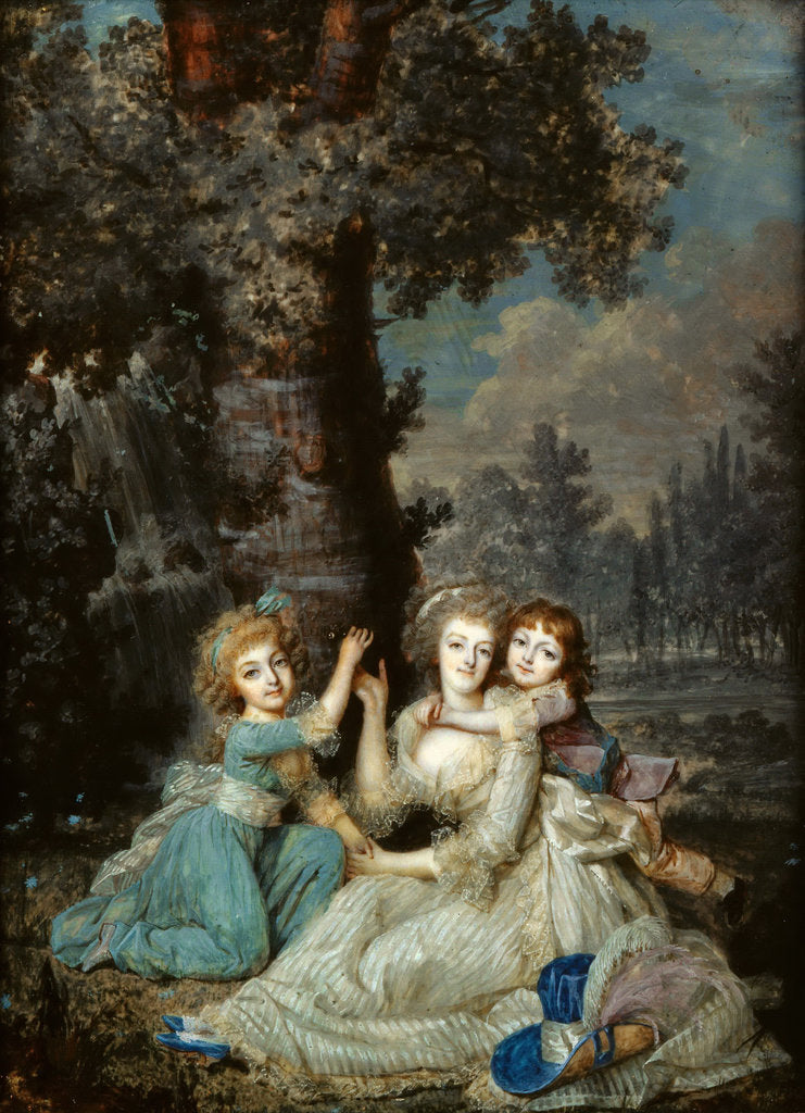 Detail of Portrait of Queen Marie Antoinette of France with children, 1790 by Anonymous