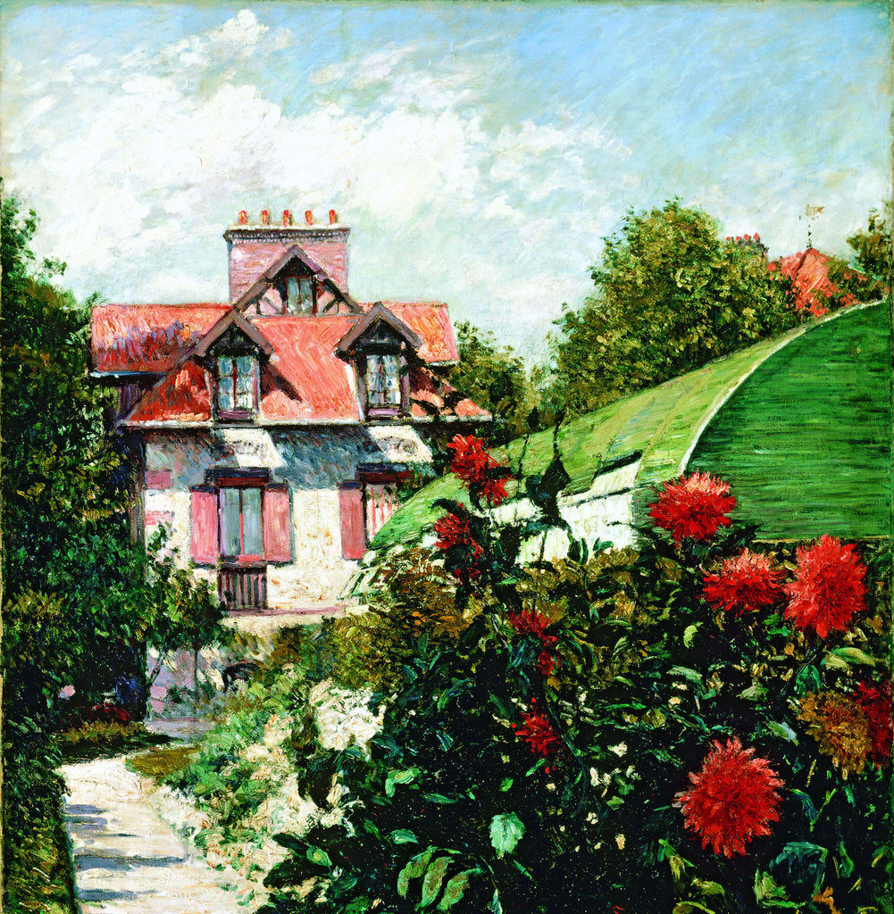 Detail of Dahlias: The Garden at Petit Gennevilliers, 1893 by Anonymous