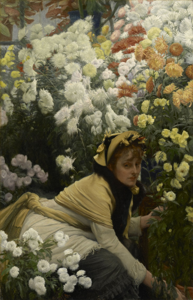 Detail of Chrysanthemums, c. 1875 by Anonymous