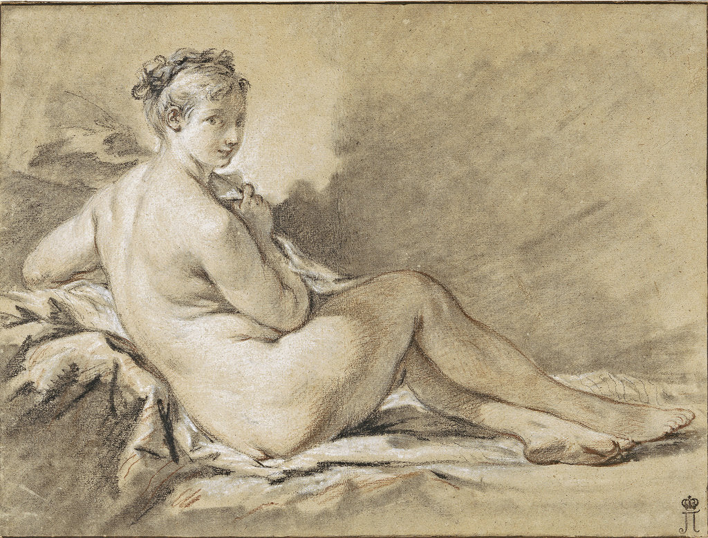 Detail of Study of a Female Nude, 1740 by Anonymous