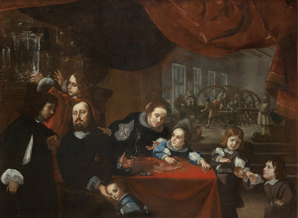Detail of Dionysio Miseroni and his Family, c. 1653 by Anonymous