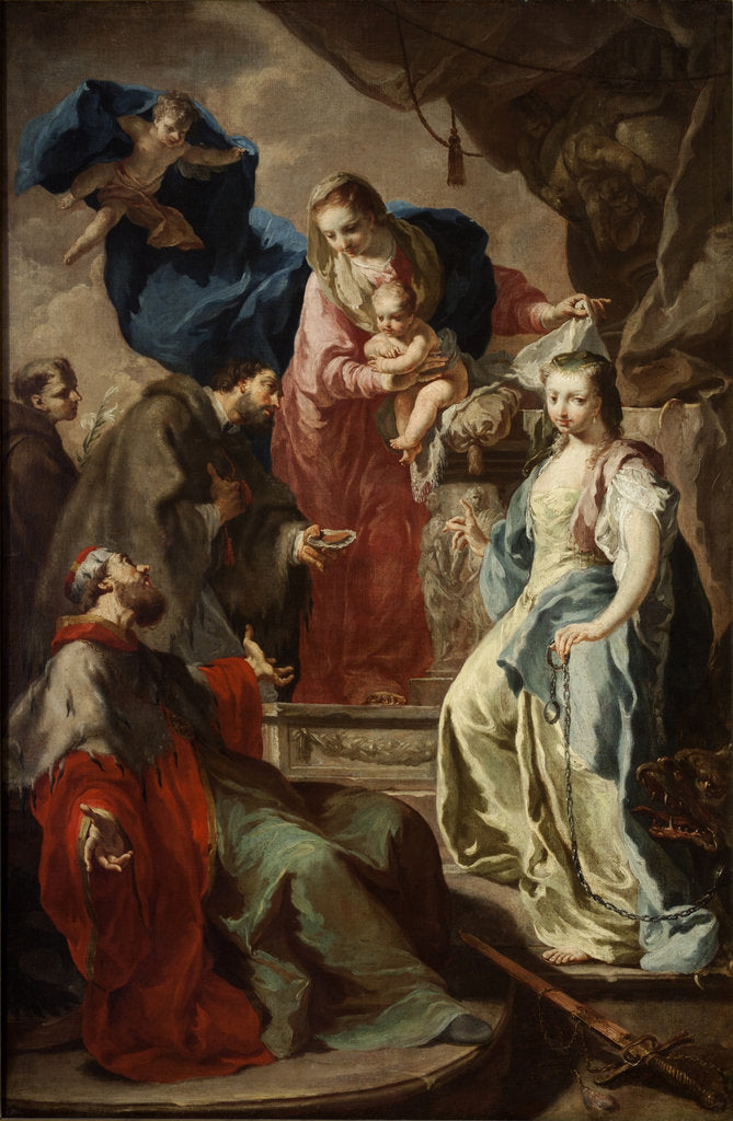 Detail of Virgin Mary with Four Saints, ca 1735 by Anonymous