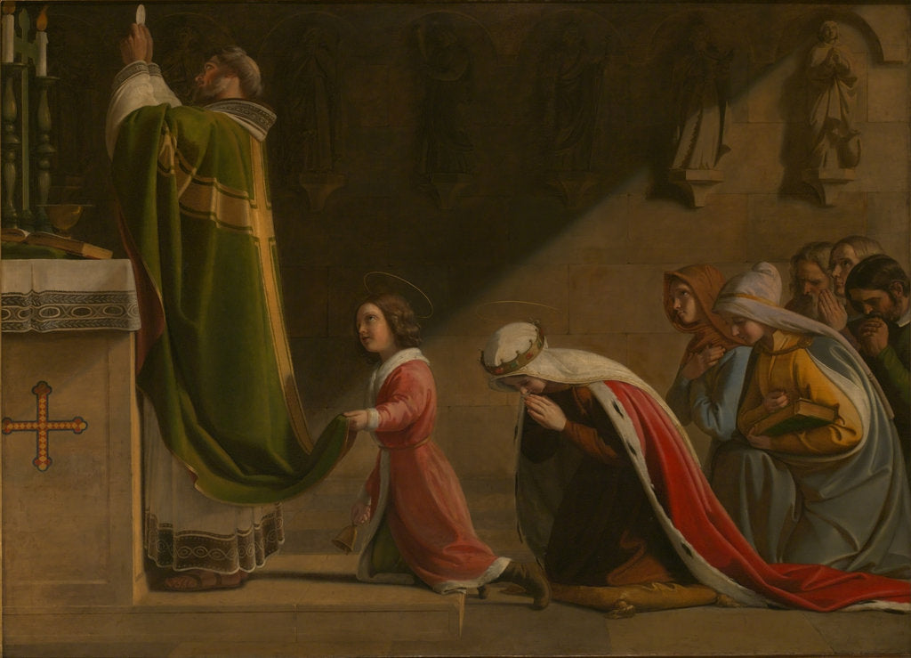Detail of Saint Ludmila and Saint Wenceslaus during the Mass, 1837 by Anonymous