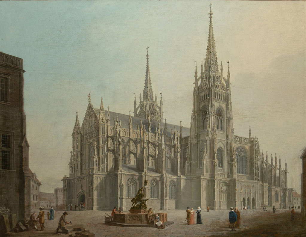 Detail of The Cathedral of Saint Vitus in Prague, 1814 by Anonymous