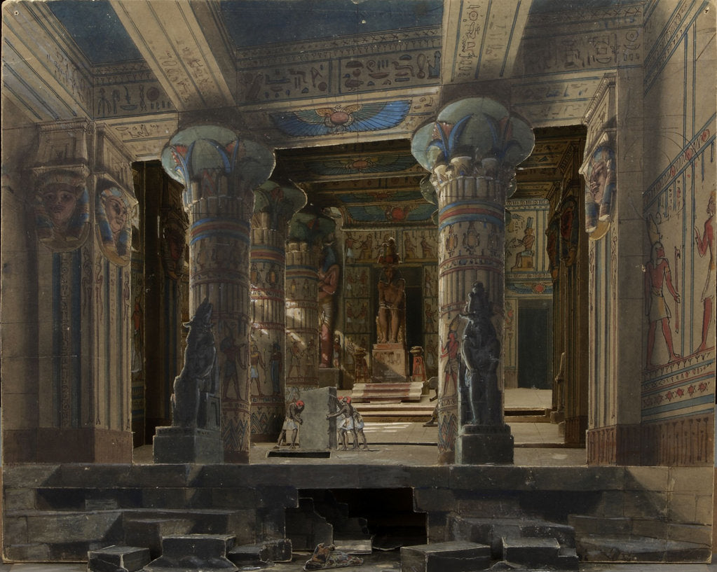 Detail of Set design for the Opera Aida by Giuseppe Verdi, Paris, Théâtre national de lOpéra, 22.03.1880, 188 by Anonymous
