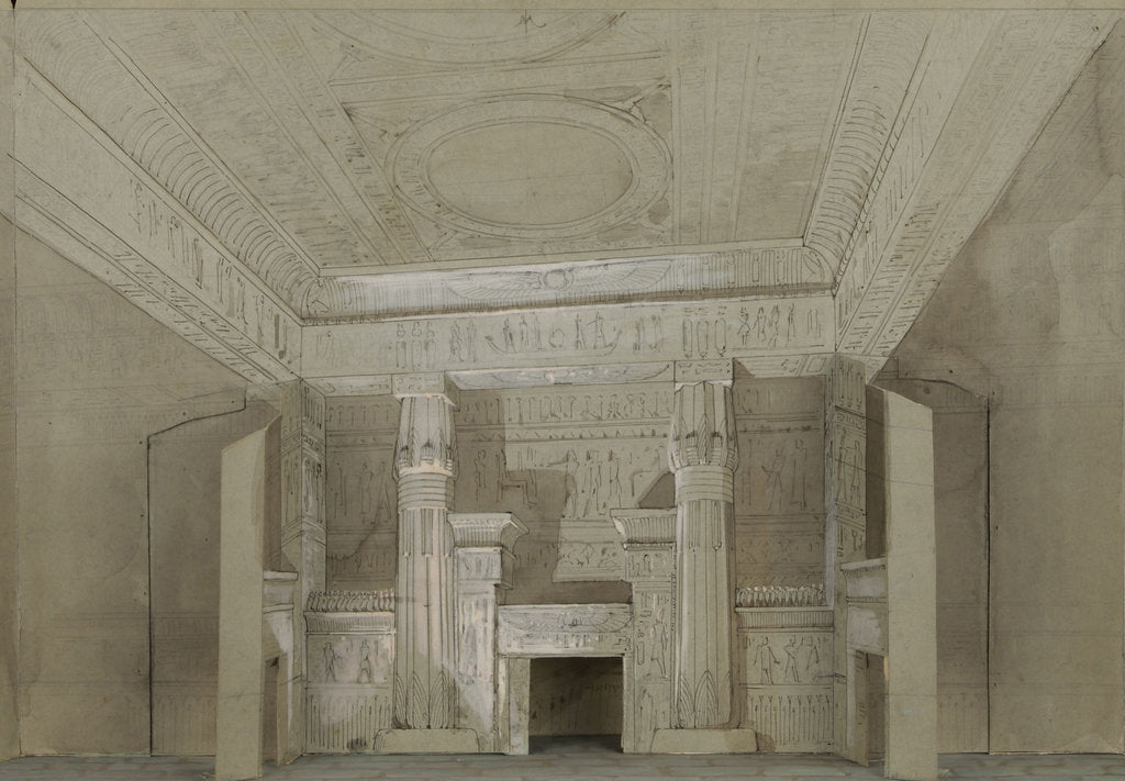 Detail of Set design for the Opera Aida by Giuseppe Verdi, Paris, Théâtre national de lOpéra, 22.03.1880, 188 by Anonymous
