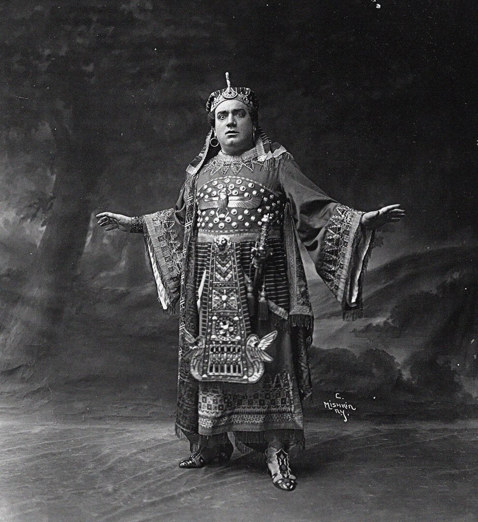 Detail of Enrico Caruso as Radamès in Opera Aida by Giuseppe Verdi, 1910 by Anonymous