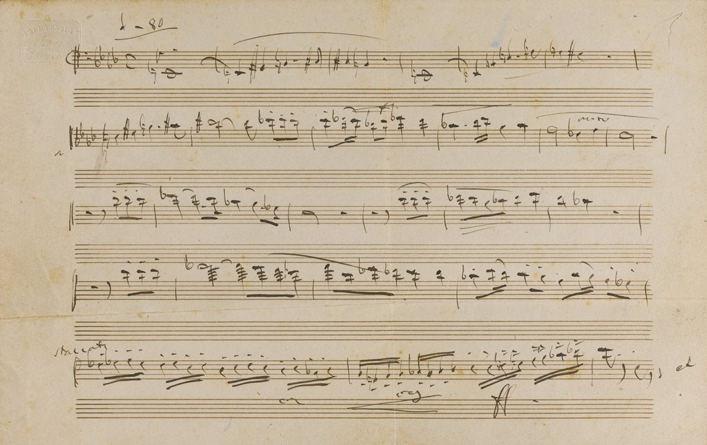 Detail of The autograph manuscript: Opera Otello, 1887 by Anonymous