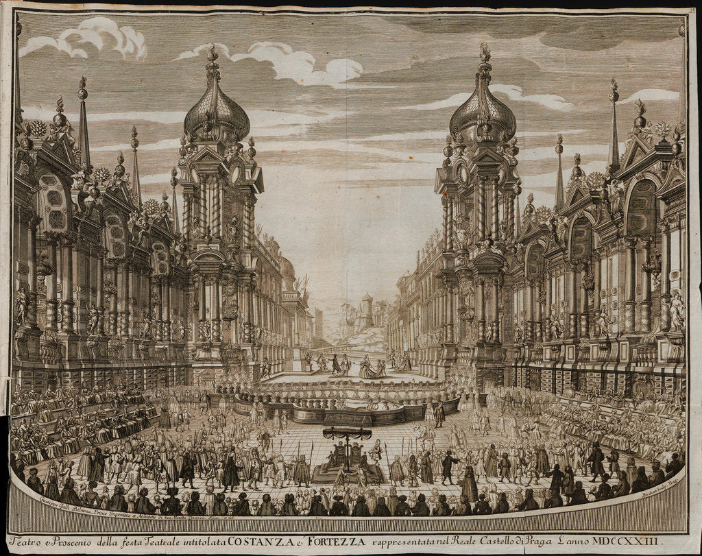 Detail of Opera Costanza e fortezza in the Prague Castle on August 28, 1723 to celebrate the coronation of Cha by Anonymous